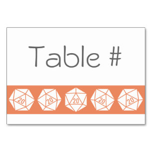 Tabletop Chic in Coral Table Card
