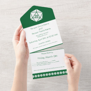 Tabletop Chic in Green All In One Invitation