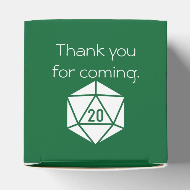 Tabletop Chic in Green Favour Box (Top)