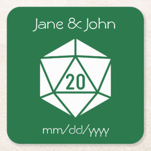 Tabletop Chic in Green Paper Coaster