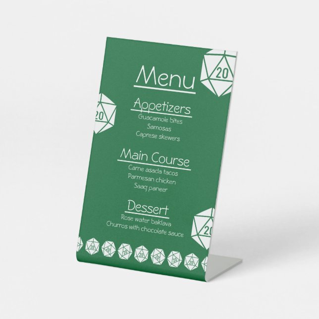 Tabletop Chic in Green Pedestal Sign (Front)
