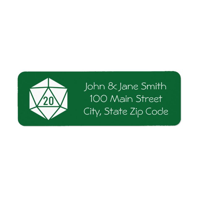 Tabletop Chic in Green Return Address Label (Front)