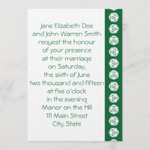 Tabletop Chic in Green Wedding Invitation