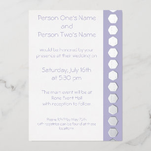 Tabletop Chic in Lavender Foil Invitation
