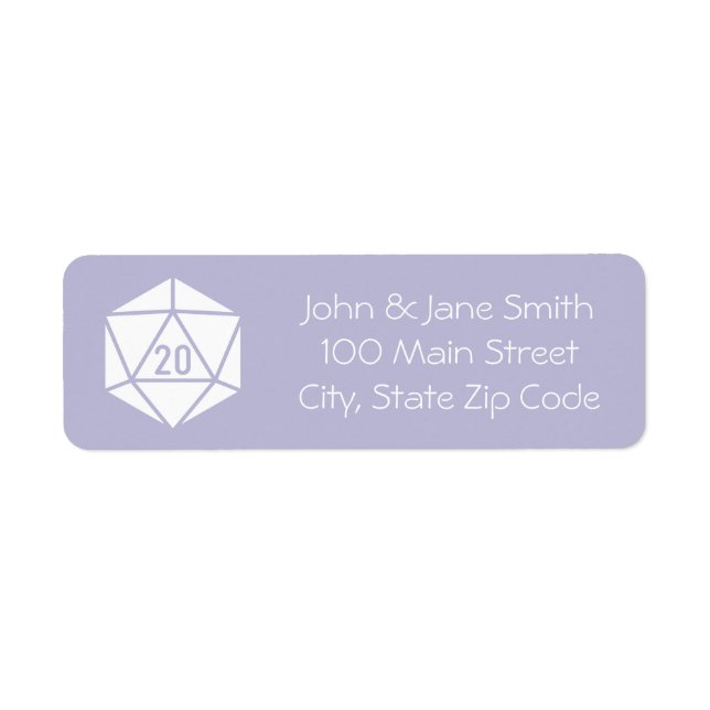 Tabletop Chic in Lavender Return Address Label (Front)