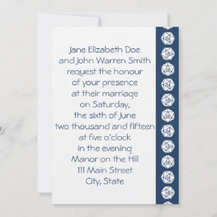 Tabletop Chic in Navy Wedding Invitation