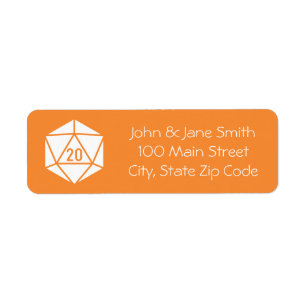Tabletop Chic in Orange Return Address Label