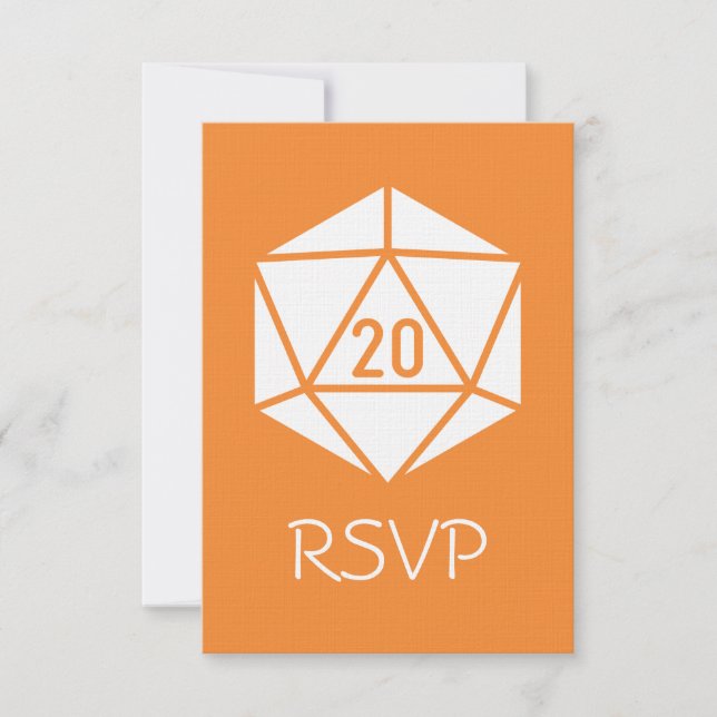 Tabletop Chic in Orange RSVP Card (Front)