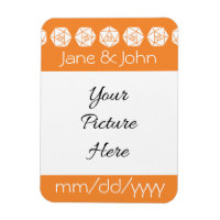 Tabletop Chic in Orange Save-the-Date Magnet