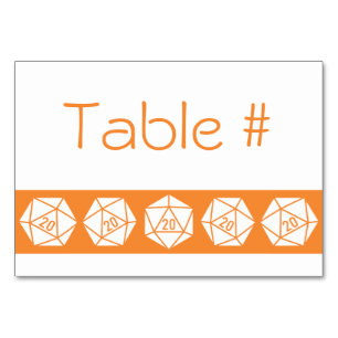 Tabletop Chic in Orange Table Card