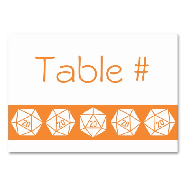 Tabletop Chic in Orange Table Card (Front)