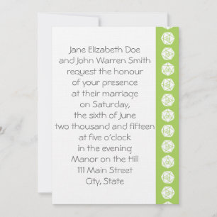 Tabletop Chic in Peridot Wedding Invitation