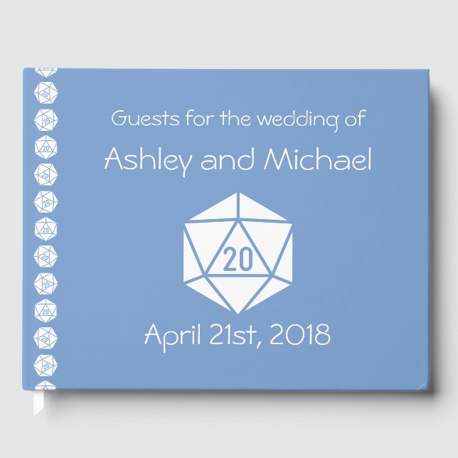 Tabletop Chic in Periwinkle Guest Book (Front)