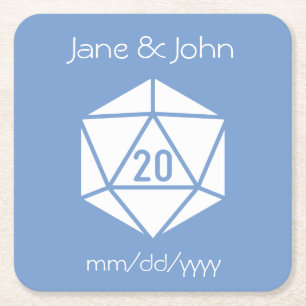 Tabletop Chic in Periwinkle Paper Coaster