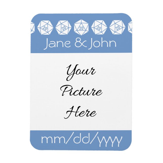 Tabletop Chic in Periwinkle Save-the-Date Magnet (Vertical)