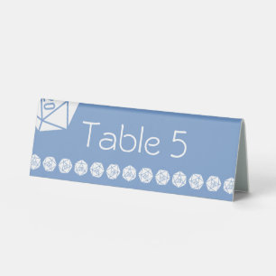 Tabletop Chic in Periwinkle Table Tent Sign