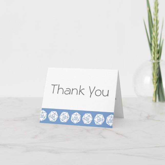 Tabletop Chic in Periwinkle Thank You Card (Front)