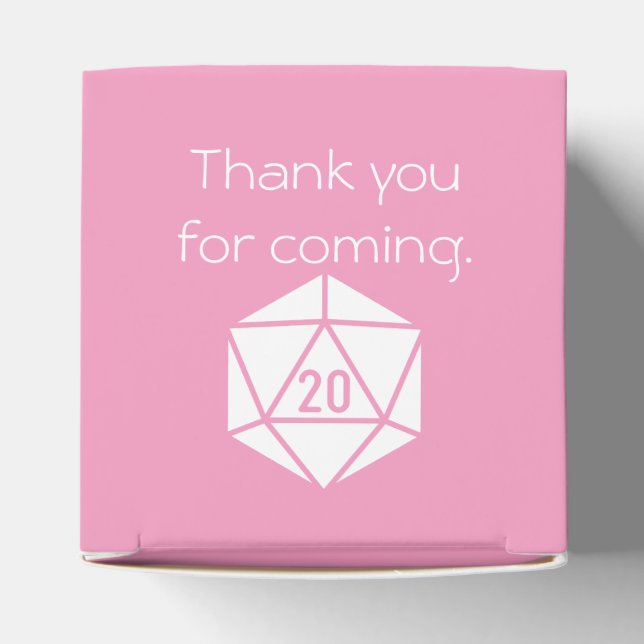 Tabletop Chic in Petal Pink Favour Box (Top)