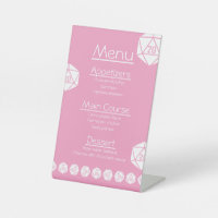 Tabletop Chic in Petal Pink Pedestal Sign