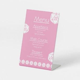 Tabletop Chic in Petal Pink Pedestal Sign