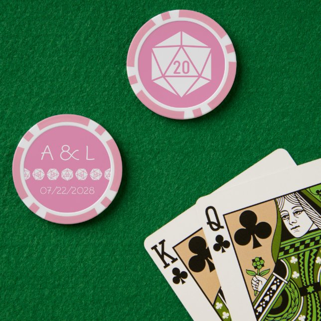 Tabletop Chic in Petal Pink Poker Chips (Poker Table (Double))