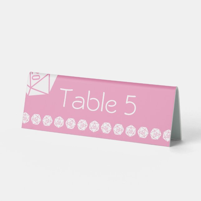 Tabletop Chic in Petal Pink Table Tent Sign (Front)