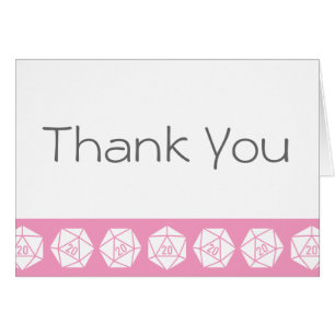Tabletop Chic in Petal Pink Thank You Card