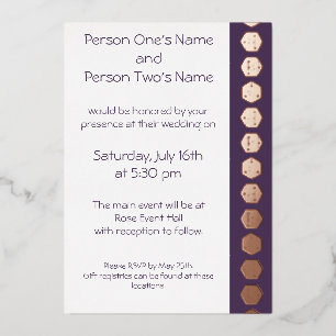 Tabletop Chic in Purple Foil Invitation