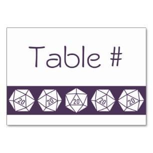 Tabletop Chic in Purple Table Card