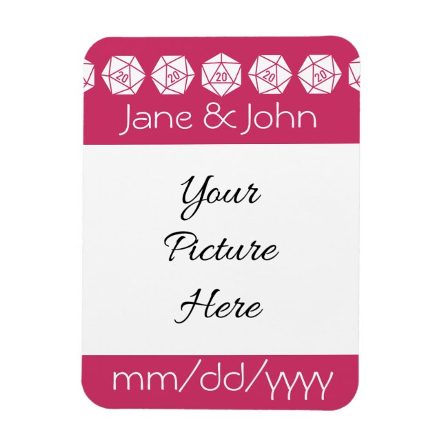 Tabletop Chic in Raspberry Save-the-Date Magnet (Vertical)