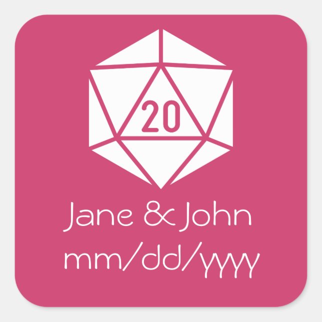 Tabletop Chic in Raspberry Sticker (Front)
