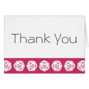 Tabletop Chic in Raspberry Thank You Card