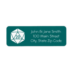 Tabletop Chic in Teal Return Address Label