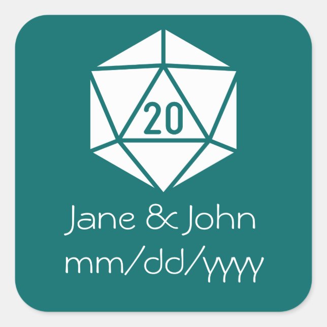 Tabletop Chic in Teal Sticker (Front)