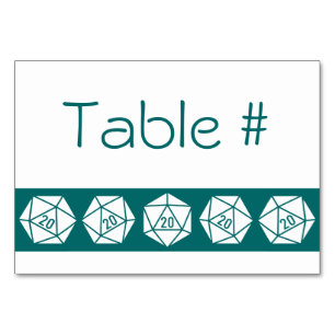Tabletop Chic in Teal Table Card