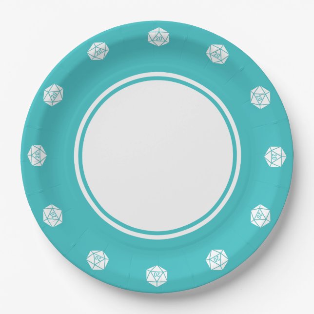Tabletop Chic in Turquoise Paper Plate (Front)