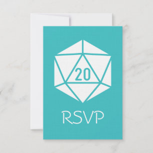 Tabletop Chic in Turquoise RSVP Card