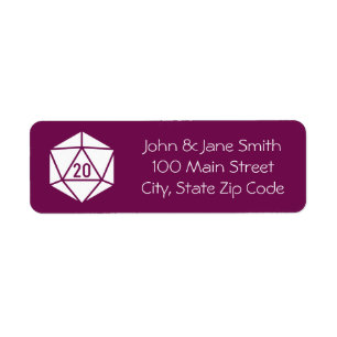 Tabletop Chic in Wine Return Address Label