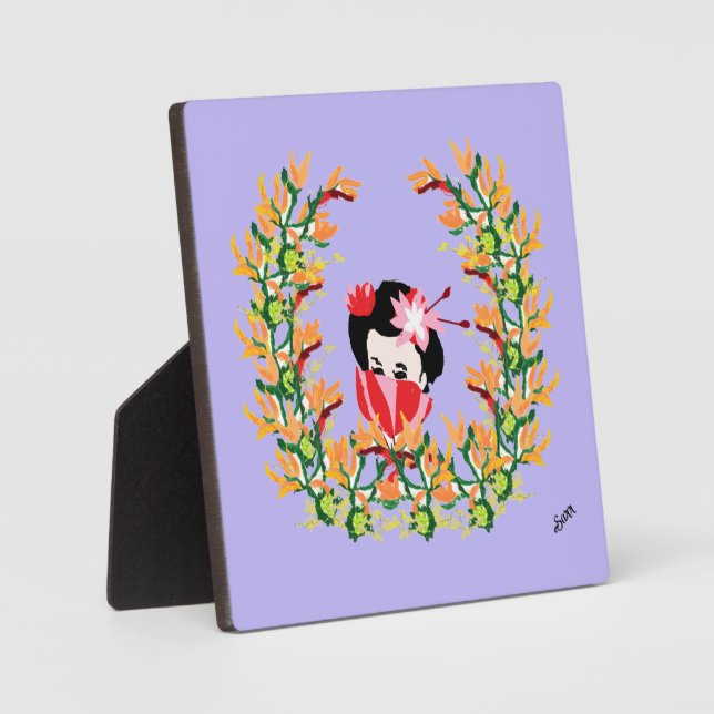 Tabletop  Easel With Canvas : Elegants Plaque (Front)