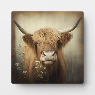  Tabletop plaque of a Highland Cow