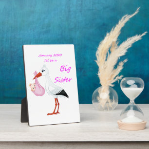 Tabletop Plaque w/ Easel Big Sister January 2020