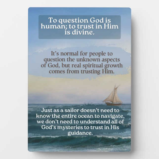 Tabletop Plaque with Easel (Front)