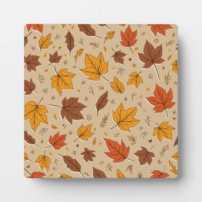 Tabletop Plaque with Easel:Autumn Leaves (Front)