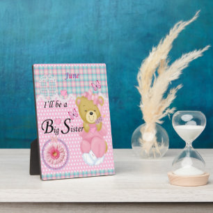 Tabletop Plaque with Easel Big Sister June