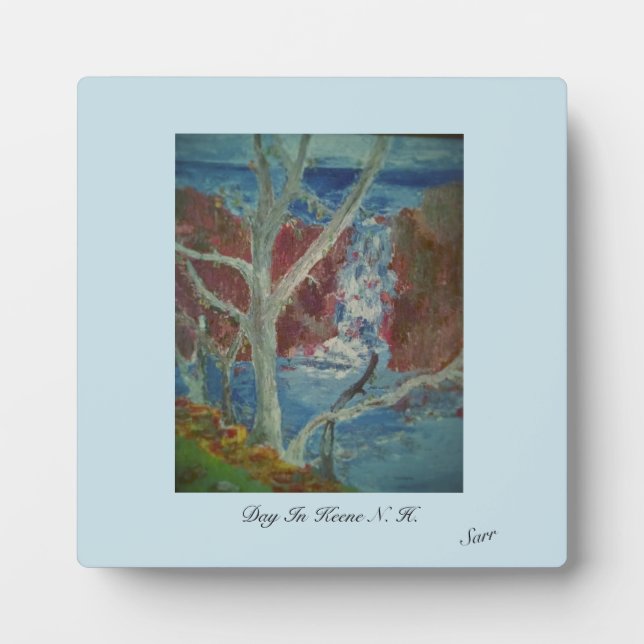 Tabletop Plaque with Easel :  Day In Keene N.H. (Front)