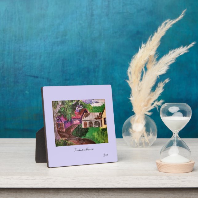 Tabletop Plaque with Easel : Farm house VT. (Insitu)