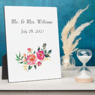 Tabletop Plaque with Easel - Wedding