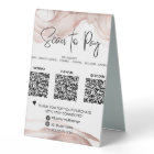 *~* Tabletop QR PAYMENT Table Tent .
