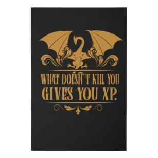 Tabletop RPG Addict XP Dragon Dungeons Faux Canvas Print
