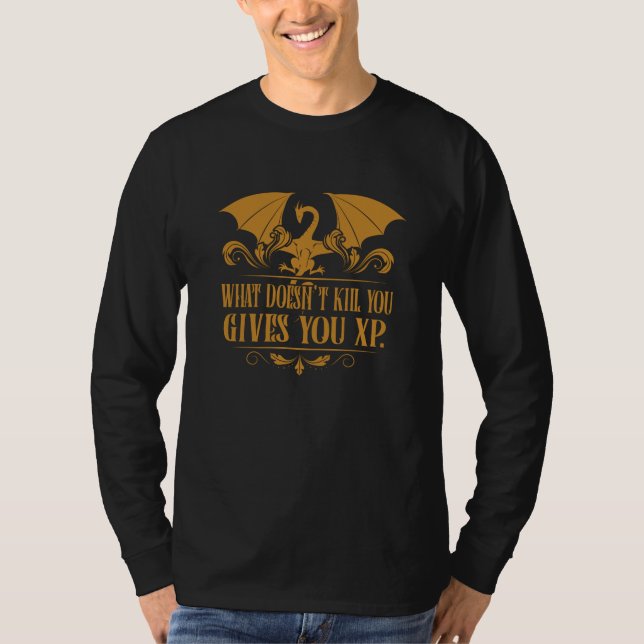 Tabletop RPG Addict XP Dragon Dungeons T-Shirt (Front)